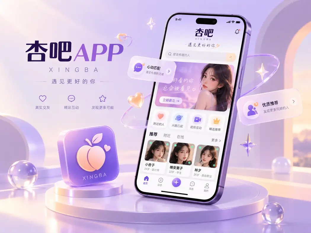 杏吧APP界面示意
